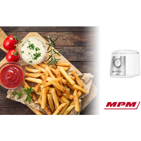 MPM MFR-07 Friteuse électrique Compacte Bol Lavable Antiadhésif De 1,5 Litre 1100W Blanc/Gris 7 MPM MFR-07 Friteuse électrique Compacte Bol Lavable Antiadhésif De 1,5 Litre 1100W Blanc/Gris – Image 5