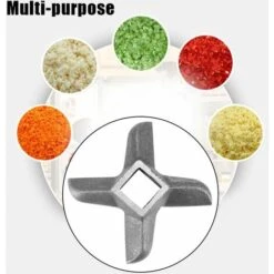 Couteau Pour Hachoir à Viande Professionnel En Acier Inoxydable, Remplacement De Lames De Hachoir En Forme De Croix, Lame De Broyeur De Viande, Cuisine Broyeur De Viande Accessoires De Rechange (8) -Petit Électroménager 59386483 3