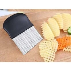 DENUOTOP Mandolines Coupe-légumes En Acier Inoxydable-Trancheuse à Ondulées -Gadget De Cuisine Pour Frites, Pommes De Terre, Légume, Fruits Et Gaufre -Petit Électroménager 60009517 5