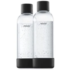 MY SODA 2PB10F-B - PACK DE 2 BOUTEILLES BLACK PET ET BIOCOMPOSITE 1L