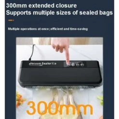 Déstockage Machine Sous Vide Electrique Alimentaire 360W Aliments Secs Et Humides Appareil De Mise Sous Vide -60 Kpa Avec Fonction D'impulsion Inclus 10 Pcs Sacs Sous Vide Pour Viandes Légumes Fruits -Petit Électroménager 60740453 4