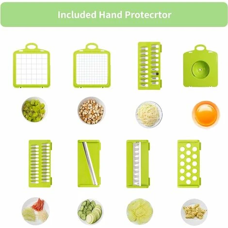 12 En 1 Mandoline Cuisine, Mandoline Professionnelle Cuisine Avec 6 Lames En Remplaçables, Coupe-Légumes Multifonction Pour Trancher, Couper Et Râper Les Légumes 4 12 En 1 Mandoline Cuisine, Mandoline Professionnelle Cuisine Avec 6 Lames En Remplaçables, Coupe-Légumes Multifonction Pour Trancher, Couper Et Râper Les Légumes – Image 2