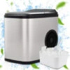 EINFEBEN Machine à Glaçons 15 Kg, Machine à Glaçons 3 Tailles 2,2 L, Machine à Glaçons 9 Glaçons En 6 Minutes, Machine à Glaçons Sans BPA Ou PFOA, Autonettoyante, Acier Inoxydable 150W