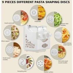 Machine à Pâtes électrique Entièrement Automatique - Machine à Pâtes électrique - 9 Formes De Pâtes - 160 W - Pour Pâtes - Spaghetti Jiaozi Macaroni -Petit Électroménager 63763502 4