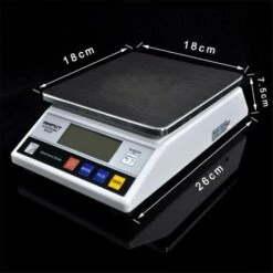Balance De Laboratoire Numérique 7,5 Kg / 0,1 G Balance De Précision LCD Balance De Cuisine Balance électronique Fonction Tare Écran LCD Avec Alimentation DC 9 V -Petit Électroménager 64173547 3