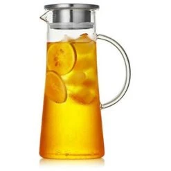 Pichet En Verre, Pichet En Verre De 1500 Ml Avec Couvercle De Filtre -Petit Électroménager 64197203 2