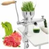 Extracteur De Jus Manuel D'Herbe De Blé, Presse-Agrumes Acier Inoxydable Pour Fruits Et Légumes, Ventouse Sous Vide & 5cm Pince De Table, Pour Céleri, Gingembre, Persil, Grenade, Raisins -Petit Électroménager 64873385 1