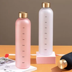 Bouteille D'eau De Motivation Horodatée De 32 Oz, Réutilisable, Anti-fuite Pour Salle De Sport Et Bureau/extérieur (rose) BF -Petit Électroménager 65273146 3
