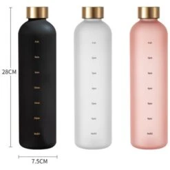 Bouteille D'eau De Motivation Horodatée De 32 Oz, Réutilisable, Anti-fuite Pour Salle De Sport Et Bureau/extérieur (rose) BF -Petit Électroménager 65273146 5