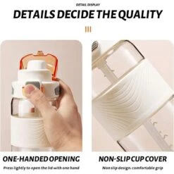 Bouteille D'eau De Sport étanche 1 Pièce, Bouteille D'eau Pour Enfants Sans BPA, Gourde De 700 Ml Avec Paille, Parfaite Pour Le Bureau De L'école De Voyage De Sport - Blanc 8 Bouteille D'eau De Sport étanche 1 Pièce, Bouteille D'eau Pour Enfants Sans BPA, Gourde De 700 Ml Avec Paille, Parfaite Pour Le Bureau De L'école De Voyage De Sport - Blanc -Petit Électroménager 65392987 2