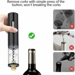 Tire-bouchon à Vin électrique En Acier Inoxydable Tire-bouchon à Vin Rechargeable ABS Rechargeable 11 Tire-bouchon à Vin électrique En Acier Inoxydable Tire-bouchon à Vin Rechargeable ABS Rechargeable -Petit Électroménager 65805363 5