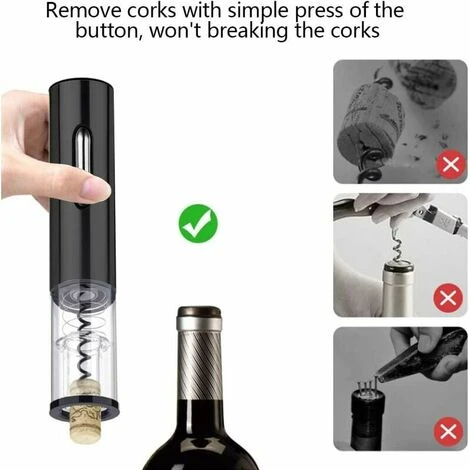 Tire-bouchon à Vin électrique En Acier Inoxydable Tire-bouchon à Vin Rechargeable ABS Rechargeable 7 Tire-bouchon à Vin électrique En Acier Inoxydable Tire-bouchon à Vin Rechargeable ABS Rechargeable – Image 5