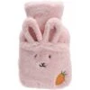 Thermos Mignon Peluche Double Poignée Thermos Cap Veste Main Eau Amovible Lavable Peluche Carotte Rose-BDD -Petit Électroménager 65905842 1