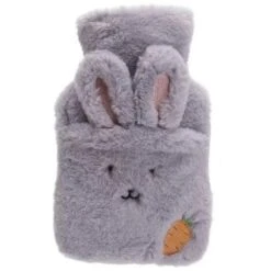 Thermos Mignon Peluche Double Poignée Thermos Cap Veste Main Eau Amovible Lavable Peluche Carotte Gris-BDD -Petit Électroménager 65905919 5