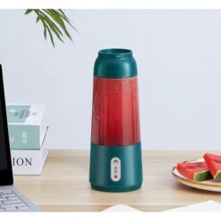 Accueil Mini Presse-agrumes Petit Presse-agrumes Portable Fruits USB Charge électrique Tasse De Jus De Jus, Vert -Petit Électroménager 67416046 3