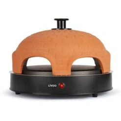 Appareil à Pizza 6 Personnes 1200 W Noir Livoo -Petit Électroménager 67892580 3
