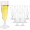 48 Pcs Jeu De Verres à Champagne, Flûtes à Vin En Plastique, Réutilisables Et Incassables, Gobelets Empilables, Parfaits Pour Les Fêtes, Mariages Et Anniversaires - 150ml -Petit Électroménager 68114410 1