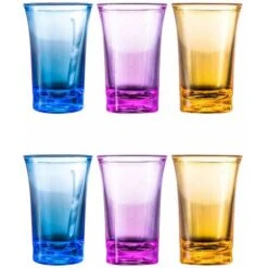 Petit Électroménager 29 12 Pièces Whisky Tasse Acrylique Vin Tasse Boisson Tasse Esprit Tasse Bière Tasse Lave- Vaisselle Sûr Et Résistant À La Chaleur Incassable En Plastique Verres à Bière