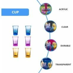 12 Pièces Whisky Tasse Acrylique Vin Tasse Boisson Tasse Esprit Tasse Bière Tasse Lave- Vaisselle Sûr Et Résistant À La Chaleur Incassable En Plastique Verres à Bière -Petit Électroménager 68114487 5