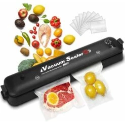 Machine Sous Vide Alimentaire, Appareil Sous Vide, Machine à Emballer Sous Vide Pour La Conservation Des Aliments, Avec Mode Sec Et Humide, 10 Sacs Sous Vide Inclus Pour Aliments, Viandes Cisea