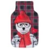 Housse Bouillotte Polaire 21x34 Cm Tout Doux Chien Hipster -Petit Électroménager 70446903 1