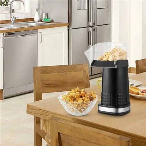 Machine à Pop-corn à Air Chaud Sans Huile 1200 W Popcorn Maker Professionnelle Pour La Maison Noir 4 Machine à Pop-corn à Air Chaud Sans Huile 1200 W Popcorn Maker Professionnelle Pour La Maison Noir – Image 2