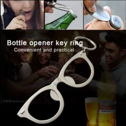 Ouvre-bouteille De Lunettes De Soleil, Porte-clés Ouvre-bouteille De Bière Mentale De Voyage Avec Argent Mat De Style Vintage -Petit Électroménager 70950051 4