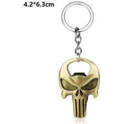Tête De Mort Décapsuleur Alliage Porte-clés Ornement Pratique Pendentif G-784 Bronze Antique -Petit Électroménager 70950340 2
