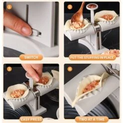 Ravioli Ancien Fabricant De Boulettes, Moule à Boulettes Automatique à Double Tête, Envelopper Deux à La Fois, Ustensile De Cuisine, Rapide Et Pratique Pour Faire Des Boulettes -Petit Électroménager 71089899 3