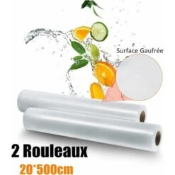 Sac Sous Vide Alimentaire 2 Rouleaux 20500cm Pour Tous Les Appareils De Mise Sous Vide -Petit Électroménager 71100582 2