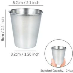 12 Verres à Shot En Acier Inoxydable Pour Whisky, Tequilax -Petit Électroménager 71394343 3