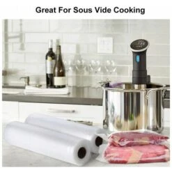 Scellage Par Film Sous Vide 2 Sous Vide 28x500cm, Utilis�� Pour Le Stockage Des Aliments Et La Cuisson Sous Vide, Structure En Relief, R��utilisable, Extr��mement R��sistant �� La D��chirure, Sans BPA -Petit Électroménager 73210861 5