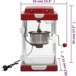 Machine à Pop-corn 2,5 Oz VidaXL -Petit Électroménager 734744 3