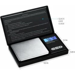 Balance De Precision 0.01g, 500g/0.01g, Balance De Poche Avec Écran LCD, Petite Balance De Bijoux, Balance De Cuisine, Balance De Précision Avec Fonction De Tare, Acier Inoxydable (Noir) -Petit Électroménager 73754227 3