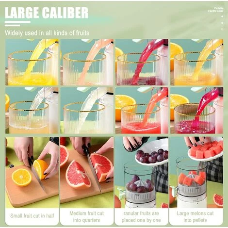 Multifonctionnel Presse Agrumes électrique, Presse Extracteur De Jus De Citron Oranges à Haut Rendement Pamplemousse Portable USB Rechargeable Presse Fruits Sans Fil Pour Cuisine, Voyages 6 Multifonctionnel Presse Agrumes électrique, Presse Extracteur De Jus De Citron Oranges à Haut Rendement Pamplemousse Portable USB Rechargeable Presse Fruits Sans Fil Pour Cuisine, Voyages – Image 4