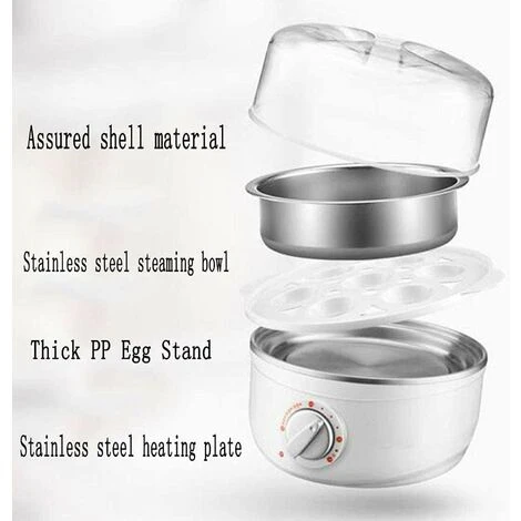 Chaudière à Oeufs à Cuisinière à Vapeur D'oeufs à Vapeur D'oeufs à Vapeur à Vapeur D'oeuf Avec Une Fonction D'arrêt Automatique, Pour Omelettes Pochés De Boulettes Cuits à La Vapeur Maïs, 14 Capa 4 Chaudière à Oeufs à Cuisinière à Vapeur D'oeufs à Vapeur D'oeufs à Vapeur à Vapeur D'oeuf Avec Une Fonction D'arrêt Automatique, Pour Omelettes Pochés De Boulettes Cuits à La Vapeur Maïs, 14 Capa – Image 2