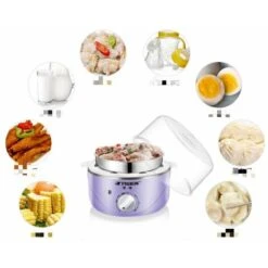 SEENLIN Cuiseur à Œufs Électrique - Appareil Vapeur Sans BPA Pour 1 à 7 Œufs - Œuf à La Coque Mollet Ou Dur - Doseur Et Perce-Œufs Inclus, Violet -Petit Électroménager 75460071 3