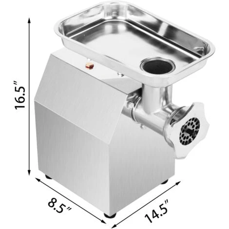 VEVOR Hachoir A Viande Electrique Inox Professionnel Saucisse 122 Kg/h 850 W 4 VEVOR Hachoir A Viande Electrique Inox Professionnel Saucisse 122 Kg/h 850 W – Image 2