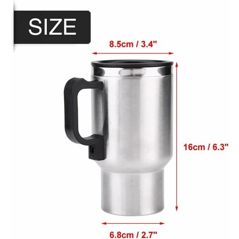Thermos électrique - Chauffe-tasse De Voyage En Acier Inoxydable Pour Bouilloire De Voiture électrique 65℃ 12V 6 Thermos électrique - Chauffe-tasse De Voyage En Acier Inoxydable Pour Bouilloire De Voiture électrique 65℃ 12V – Image 4