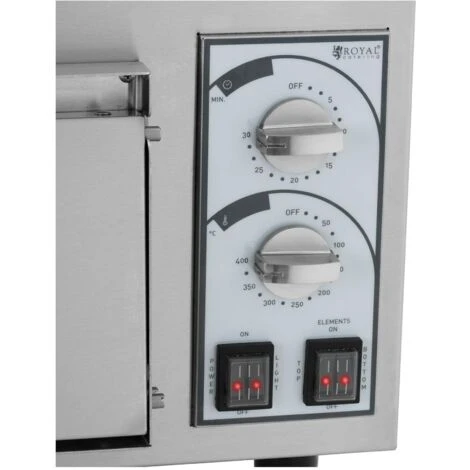 Four à Pizza électrique 2 Chambres 4400 W Ø 35 Cm Minuterie 30 Min 4 Four à Pizza électrique 2 Chambres 4400 W Ø 35 Cm Minuterie 30 Min – Image 2