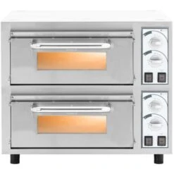 Four à Pizza électrique 2 Chambres 4400 W Ø 35 Cm Minuterie 30 Min 10 Four à Pizza électrique 2 Chambres 4400 W Ø 35 Cm Minuterie 30 Min -Petit Électroménager 77030284 4