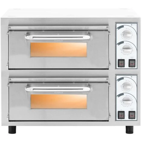 Four à Pizza électrique 2 Chambres 4400 W Ø 35 Cm Minuterie 30 Min 6 Four à Pizza électrique 2 Chambres 4400 W Ø 35 Cm Minuterie 30 Min – Image 4