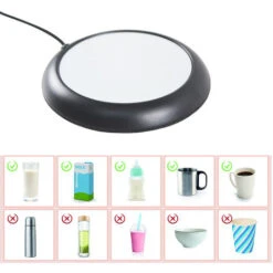 Chauffe-tasse USB, Grain De Bois, Pour Boisson, Tapis Chauffant, Pour Eau Et Lait, Noir -Petit Électroménager 77103742 3