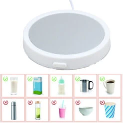 Chauffe-tasse électrique USB, Avec Arrêt Automatique, Pour Café, Cacao, Thé, Lait, Blanc -Petit Électroménager 77103920 3