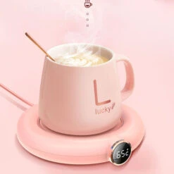 Chauffe-tasse à Café Pour Bureau Arrêt Automatique USB, Chauffe-boissons électrique Pour Café, Cacao, Thé, Lait Rose -Petit Électroménager 77398805 5