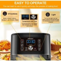 Friteuse Sans Huile 4L Friteuse à Air Chaud électrique 6 Programmes -Petit Électroménager 77836713 4