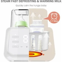 Chauffe-biberon, Stérilisateur De Biberon Multifonctionnel, Chauffe-aliments Pour Bébé Et Garde-chaud Avec écran LCD, Blanc -Petit Électroménager 78411209 5
