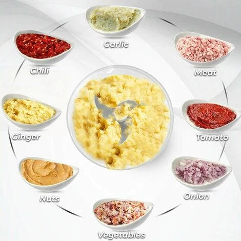 Mini Hachoir à Ail électrique - Petit Hachoir à Ail Portable Sans Fil Pour Robot Culinaire Avec Chargement USB étanche, Adapté Au Hachoir à Gingembre, Oignon, Légumes Et Viande (bol De 250 Ml) 4 Mini Hachoir à Ail électrique - Petit Hachoir à Ail Portable Sans Fil Pour Robot Culinaire Avec Chargement USB étanche, Adapté Au Hachoir à Gingembre, Oignon, Légumes Et Viande (bol De 250 Ml) – Image 2