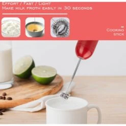 Cuisine Multifonctionnelle Bâton De Cuisine Portable Aliments Pour Bébés Agitateur électrique Complémentaire Rouge -Petit Électroménager 79009227 4