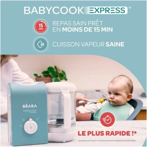 BEABA, Babycook Express, Robot Bébé 4 En 1 Mixeur-Cuiseur, Gris Velours 4 BEABA, Babycook Express, Robot Bébé 4 En 1 Mixeur-Cuiseur, Gris Velours – Image 2